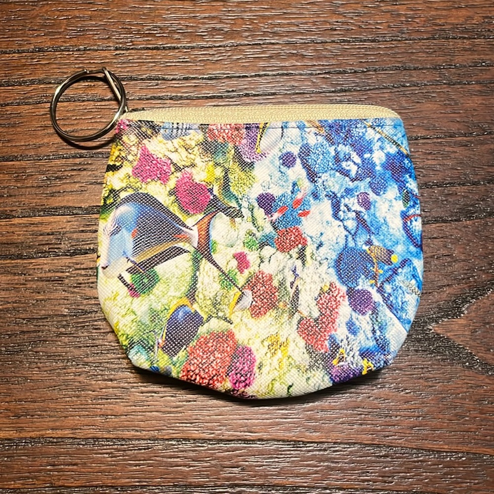 $2 Add-On Zippered Change Purse Keyring Ocean Fish Tropical Sea Life Add-On Item